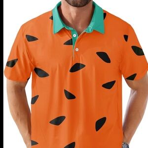 MEN’S FLINTSTONES 2xl Golf polo shirt nwot Breakfast Balls #843